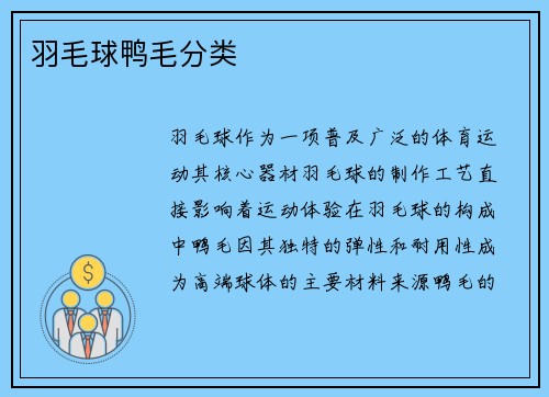 羽毛球鸭毛分类